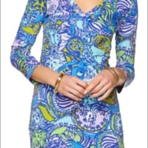 Lilly Pulitzer V neck dress M cats - Picture 5 of 8